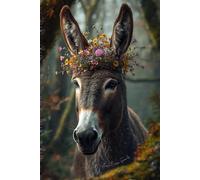 Flower Crown Donkey Journal: A Whimsical Woodland Animal Wild Burro Nature Notebook with Lined Pages for Creative Writing Gifts, Cottagecore Lovers, ... Journaling, and Cozy Slow Living Reflection