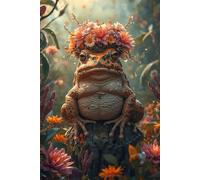 Flower Crown Toad Journal: A Woodland Frog Nature Notebook with Lined Pages for Creative Writing, Cozy Journaling, and Cottagecore Gifting