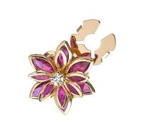 Flower Cuff Links - Adjustable Shirt Button Accessory for Formal Styling | Alloy Material with Polished Finish, Decorative Floral Cufflink Set, Elegant Jewelry Piece for Weddings Parties Dates Travel