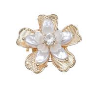 Flower Cufflinks - Elegant Pearl Clip On Shirt Cuff Link | Metal Flower Jewelry Accessory For Women | Detachable Alloy Button Cover For Business Wedding Party Tuxedo Dress Shirts | For Formal Clothing