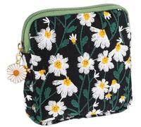 Flower Design Napkin Bag, Sanitary Napkin Storage Bag, Embroidered Period Bag, Daisy Tampon Storage Pouch, Portable Organizer Pouch for Sanitary Napkin, 4.72x4.72x0.59 inches