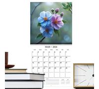 Flower Desk Calendar - Aesthetic 2026 Cute Floral Planner Calendar, Compact Wall Mounted Date Tracker, Stylish Scheduling Tool, Portable Planning Accessory For Daily Use | Car, Travel, Office, Study