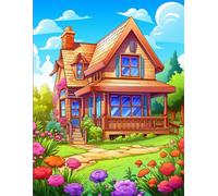 Flower Dreams - 500 pages talking about gardens houses and flowers coloring book for kids and adults.: Calm your spirit with nature’s gentle designs.