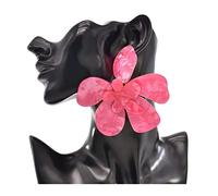 Flower Drop Double Petal Women's Exaggerated Plant Stud Earrings