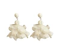 Flower Earrings - Summer Stylish Jewelry, 3.54x1.97x0.79 Inches Bohemian Drop Earrings with Petal Design, Floral Statement Accessory, Elegant Petal Dangle, Artistic Nature Earring for Summer Fashion
