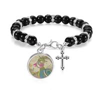 Flower en Pheasant Ukiyo-e - Pulsera de cuentas japonesas con cuentas bohemias