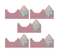 Flower Envelope Box - 5 Piece Handbag-Shaped Flower Folding Storage for Wedding | Premium Cardstock with Floral Print & Ribbon Handles for Engagement, Valentine, Birthday and Graduation Party