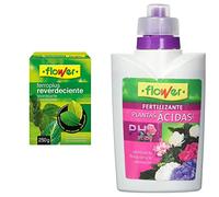 Flower Ferro-Plus Reverdeciente, Juego de Fertilizantes para Plantas cidas con Fertilizante Lquido, 500 ml & Grnulos, Ideal para hortensias, gardenias, camelias y azaleas, Fertilizante Flower