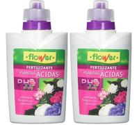 Flower Fertilizante Líquido Plantas Ácidas 500ml para Hortensias, Gardenias, Camelias y Azaleas, Estimula Floración y Coloración, Acidifica el Medio, 10x6.2x19 cm (Paquete de 2)
