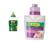 Flower Fertilizante Líquido Plantas Verdes, 500 ml & Abono Líquido Orquídeas, 300 ml