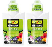 Flower - Fertilizante Líquido Universal 500 ml | Crecimiento Sano y Vigoroso | Complejo Vitamínico | Ideal para Plantas de Interior y Exterior, 10x6.2x19 cm, Abono Líquido (Paquete de 2)