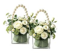 Flower Girl Basket | Clear Acrylic Bouquet Box Pearl Handle Wedding