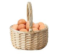 Flower Girl Basket - Wicker Basket with Handle | Rattan Baskett | Flowers Pot Storages Box Wicker Handmade Creative Flower Pot Storage Baskets Small Retro Storage Containers with Handle