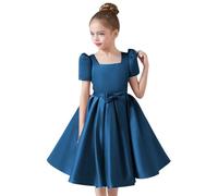 Flower Girl Dresses Sleeves Junior Bridesmaid Dress A Line First Dress Green Niña, azul, 11-12 años