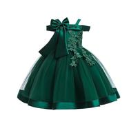 Flower Girl Dresses Sleeves Junior Bridesmaid Dress A Line First Dress Mädchen Elegant, Negro Verde, 5-6 años