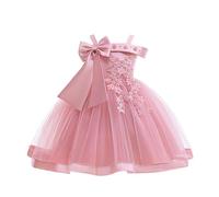 Flower Girl Dresses Sleeves Junior Bridesmaid Dress A Line First Dress Mädchen Elegant, Rojo sandía, 11-12 años
