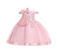 Flower Girl Dresses Sleeves Junior Bridesmaid Dress A Line First Dress Mädchen Elegant, Rosa., 5-6 años