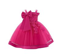 Flower Girl Dresses Sleeves Junior Bridesmaid Dress A Line First Dress Mädchen Elegant, Rosa intenso., 3-4 años