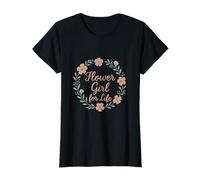Flower Girl for Life Corona Floral para Fiesta Nupcial Novedad Camiseta