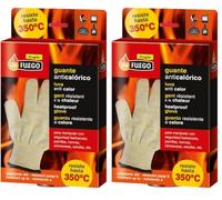 Flower - Guantes Resistencia al Calor 350°C | Ideal para Barbacoas y Cocina | Protección y Agarre Seguro | Versátiles en Hogar, Color Único, Caucho Sintético (Paquete de 2)