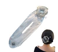 Flower Hair Bun Roller - 13.98x4.13 Inches Women Hairs Roller Tool | Non-Slip Flexible Mesh Hairs Maker For Girls Long Hair Curler Bun Maker