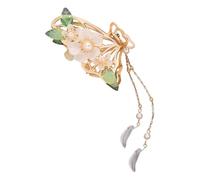 Flower Hair Claw For Women Vintage Butterfly Peony Tassel Shark Gripper Elegant Hairpin Accessory(Color5)