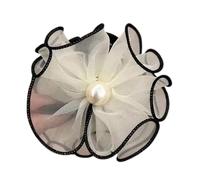 Flower Hair Claw - Strong Hold Pearl Acrylic Clip for Secure Styling - Non-Slip Barrettes for Women and Girls, Perfect for Fairy Ponytails and Hair Decoration Stylish Hair Barrettes for Women and Girl