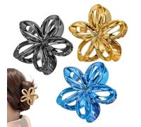Flower Hair Clip - 3 Piece Floral Claw Hair Accessories Set, Elegant Hairs Flower Claw Clips for Daily Wear, Party, Cosplay, Birthday, Holiday and Valentine’s Day Styling, 2.9x2.9x1.2inch