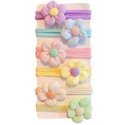 Flower Hair Ties For Toddler Girls - 6X Lightweight Ponytail Holders Cute And Functional Hair Accessories - 6 Pack Flower Hair Ties For Kids Good For Babay Hairs
