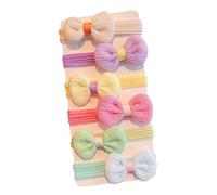 Flower Hair Ties For Toddler Girls - 6X Lightweight Ponytail Holders Cute And Functional Hair Accessories - 6 Pack Flower Hair Ties For Kids Good For Babay Hairs