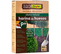 Flower - Harina de Huesos | Abono Natural para Árboles y Arbustos | Liberación Lenta | Cubre 20 m² | Seguro y Ecológico | Ideal para Plantaciones Variadas, 800 gr, 16x5.5x23.5 cm, Abono Sólido