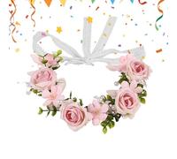 Flower Headband - Artificial Elegant Girl Hair Accessories - Romantic Rose Women Flower Headpiece,for Indoor Outdoor Party Birthday Wedding Communion Christmas Holiday