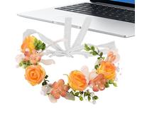 Flower Headband, Artificial Rose Floral Crowns, Realistic Petal Texture, Lightweight Comfort Fit, Boho Style Accessory, Elegant Girl Hair Accessories for Wedding Party Festival Photography, 7.5 Inch
