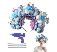Flower Headband, flor del pelo de la flor - diadema corona floral,Moda de la cabeza, de disfraces, accesorios de foto para damas evento de graduación reunión de primavera