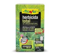 FLOWER Herbicida Total Ecológico Origen Natural 150 m² | Elimina Malas Hierbas y Musgos | Alternativa Glifosato | Resultados Visibles 2 Horas | 250ml + Dosificador Diluir 5L Agua | Súper Concentrado