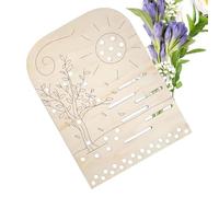 Flower Holder - Wooden Display Board, Spring Floral Collection, Aesthetic Stem Support, Creative Arrangement Function, Home Decor Category, Natural Timber Piece For Indoor Outdoor Party Moments