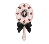 Flower Knows Espejo de Mano, portátil Vintage, Metal Duradero, Bonito y estético Espejo de Princesa, con Mango Largo para una fácil sujeción, Regalo para niñas (batido de Leche, Cupido de Fresa)