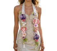 Flower Leis for Graduation - Tropical Satin Cute Garland