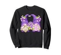 Flower Lover Summer Graphic For Women Hippies Purple GNOME Sudadera