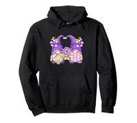 Flower Lover Summer Graphic For Women Hippies Purple GNOME Sudadera con Capucha