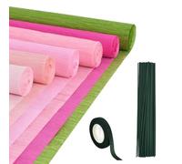 Flower Making Crepe Paper - Artificial Fade-Resistant with Wire