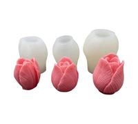 Flower Molds Candles - Silicone Craft Mold Set, Scented Candle Making Cake Decoration Soap Resin Plaster Ornament Chocolate Fondant with Floral Detail for Apartment Farmhouse Holiday Party Craft