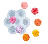 Flower Molds, Decorating Making Tools Set, Flower Candle Molds with Flexible Easy Release Design, Reusable Silicone Mould for DIY Candle, Soap, Resin, Candy Crafting, Ideal for Wedding, Party