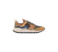 FLOWER MOUNTAIN Sneakers Zapatillas Deportivas Yamano 3 Modelo 2017818, Amarillo/Caqui Beige, Talla 41 EU, Tela y Ante