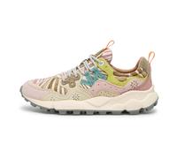 FLOWER MOUNTAIN YAMANO3 - Zapatos de mujer de ante de algodón PINLWHTMILI PE26, Rosa, 37 EU
