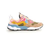 Flower Mountain- Zapatillas Beige con Detalles Rosas y Amarillos- Shoes- Mujer- Multicolor- 36 EU- Zapatillas Beige con Detalles Rosas y Amarillos