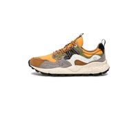 FLOWER MOUNTAIN Zapatillas Deportivas de Ante y Tejido técnico, Amarillo 40