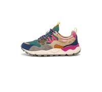 FLOWER MOUNTAIN Zapatillas Deportivas de Ante y Tejido técnico, Petróleo 39
