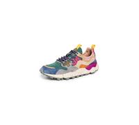 FLOWER MOUNTAIN Zapatillas Deportivas de Ante y Tejido técnico, Petróleo 39