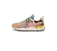 FLOWER MOUNTAIN Zapatillas Deportivas de Ante y Tejido técnico, Rosa-Beige 40